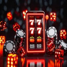 Meja Caribbean Stud Poker live dealer super888 dengan kartu dan chip
